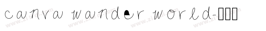 canva wander world字体转换
